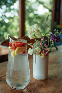 Close-up of drink on table