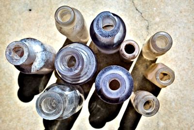 High angle view of objects