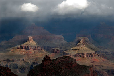 Rocky mountains against cloudy sky at grand canyon national park