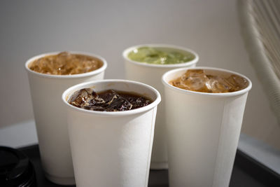 Close-up of coffee on table