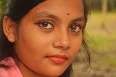 Close-up portrait of a teenage girl