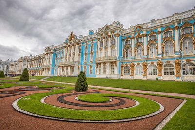 View of historical building against cloudy sky