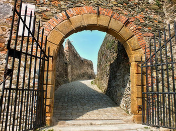 Archway of old building