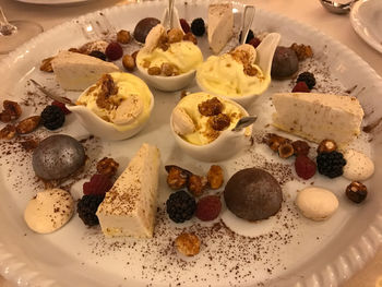 Close-up of dessert in plate