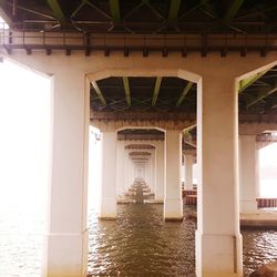 Full frame shot of bridge over sea