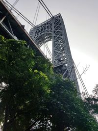 Low angle view of bridge against sky