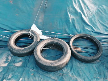 High angle view of swimming pool