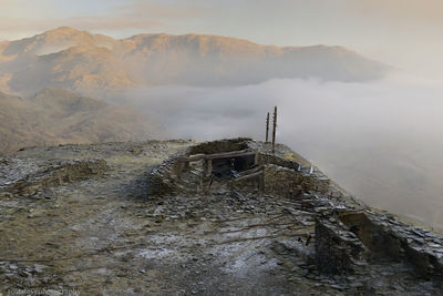 Scenic view of mountain against sky