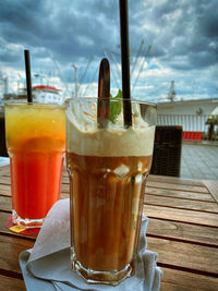 Close-up of drink on table