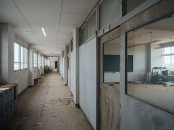 Empty corridor of building