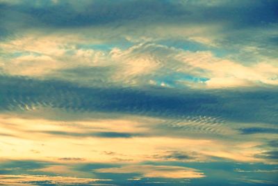 Low angle view of sky during sunset