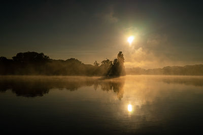 Foggy müritz lake