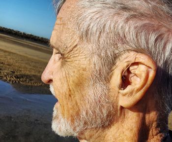 Close-up of senior man