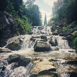 River flowing through rocks