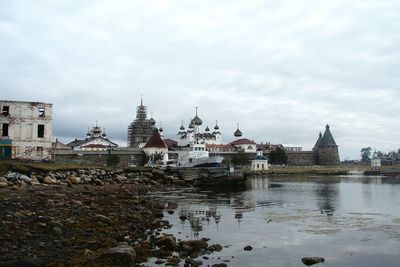 View of temple against cloudy sky