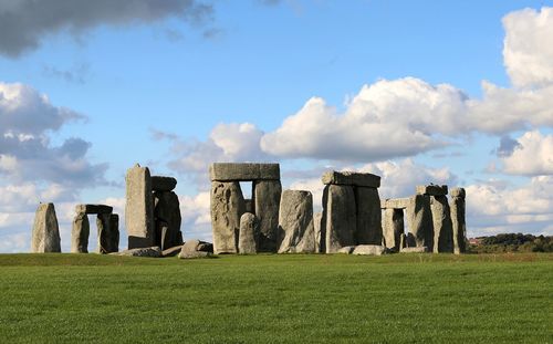 Stonehenge against cloudy sky