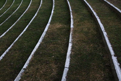 Full frame shot of grassy steps