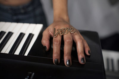 Hand on a keyboard