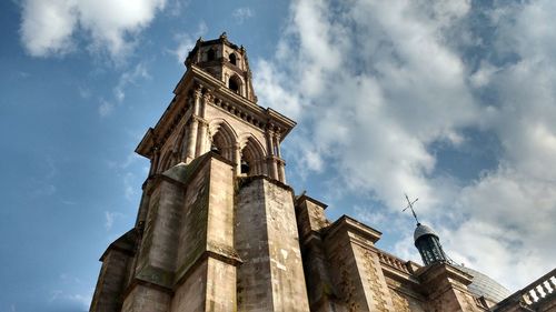 Low angle view of church against sky