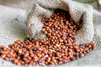 Kidney beans in sack