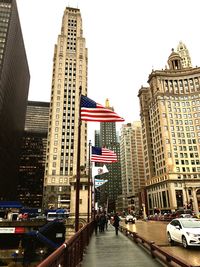 View of skyscrapers in city