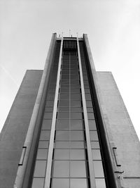 Low angle view of modern building against sky