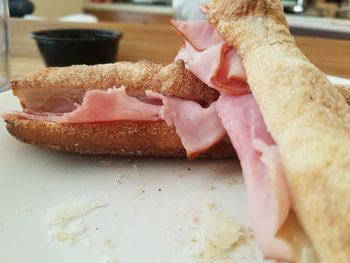 Close-up of hand holding ice cream