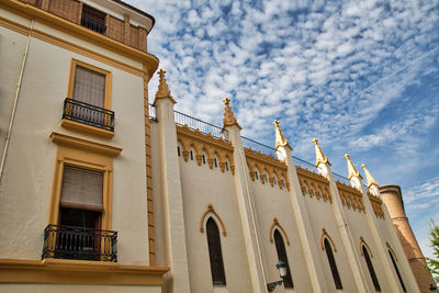 Low angle view of building against sky