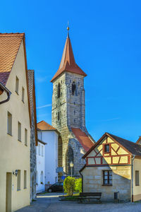 Tower of st. leonhard church in lauf an der pegnitz, germany