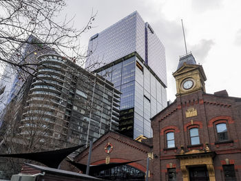 Low angle view of buildings in city