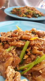 Close-up of served food in plate