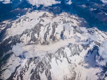 Scenic view of snowcapped mountains