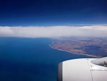 Aerial view of sea against sky