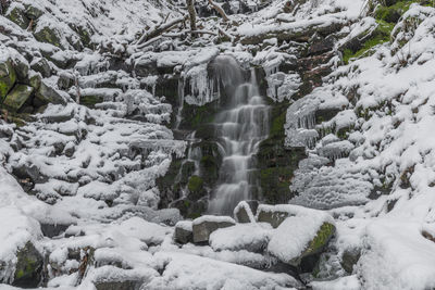 Scenic view of waterfall