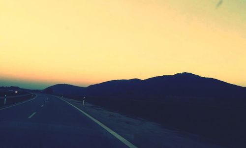 Country road at sunset