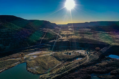 Aerial view of landscape against sky