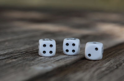 Close-up of coins on table