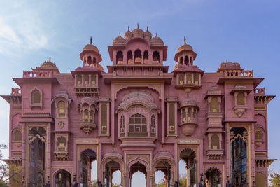 Low angle view of historic building against sky