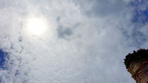 Low angle view of cloudy sky