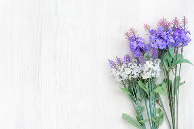 Close-up of flower vase against white background