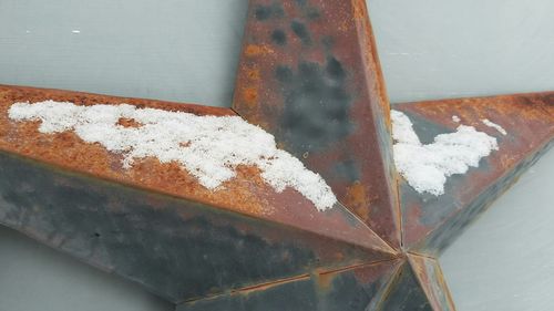 High angle view of ice cream in winter