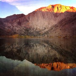 Scenic view of lake and mountains