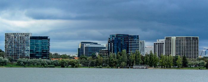 Modern cityscape against sky