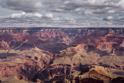 Aerial view of dramatic landscape