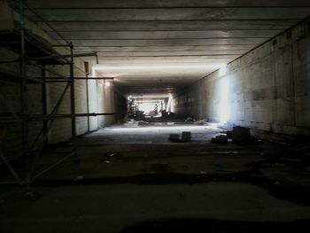 Interior of empty tunnel