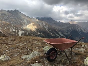 View of empty road in mountains