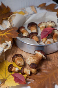 Close-up of food on table