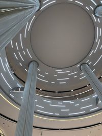 Low angle view of illuminated ceiling in building