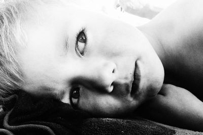 Close-up of baby girl