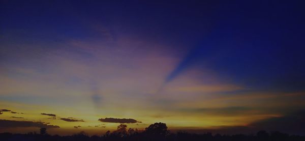 Low angle view of sky during sunset